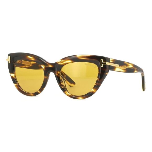 New TOM FORD Icon Collection Havana Cat Eye FT1252/S 55E Sunglasses Women - Picture 1 of 4